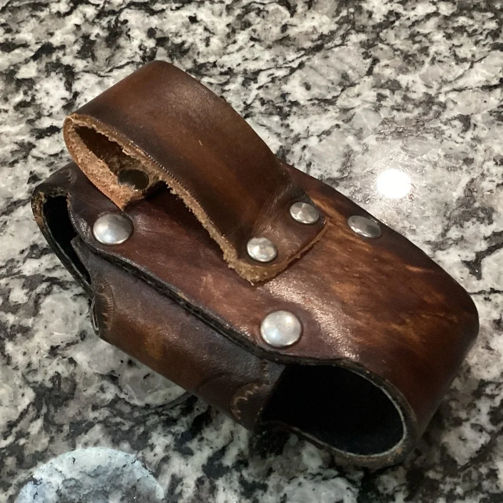 🟤 Leather Sheath for a Multi Tool - Cell Phone - Knife - Small Firearm - More